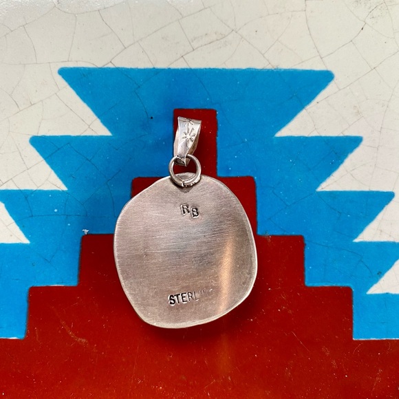 Navajo turquoise sterling silver pendant - Picture 3 of 4